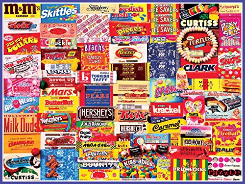 White Mountain Puzzles Vintage Candy Wrappers - 300 Piece Jigsaw Puzzle