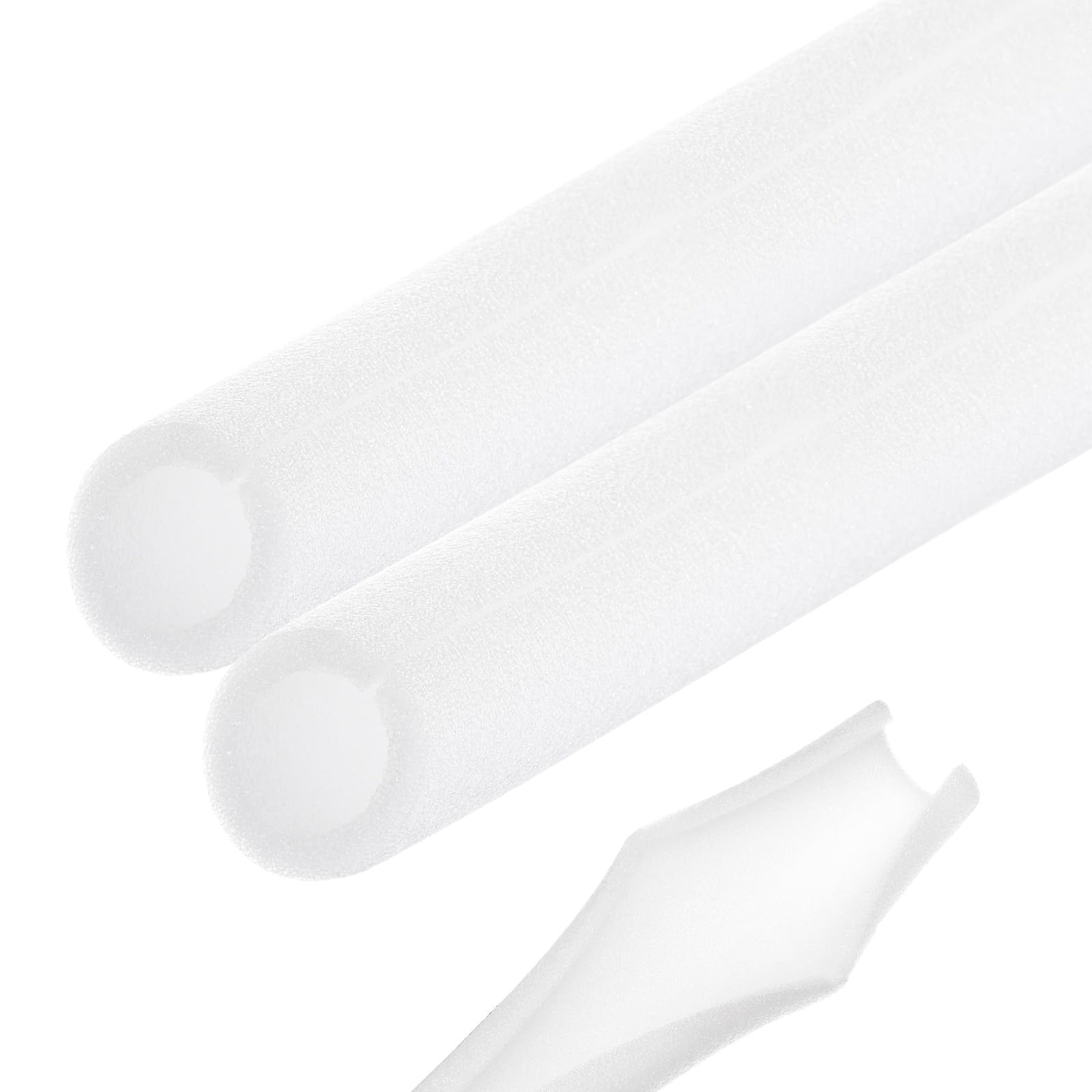 Rebower 2pcs Pipe Insulation Foam Tube 20x30mm 3ft Heat Preservation Foam Pipes [for Copper Water Pipe Freeze Protection] - White