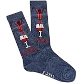 K BELL Men's Fun Food & Drink Crew Socks