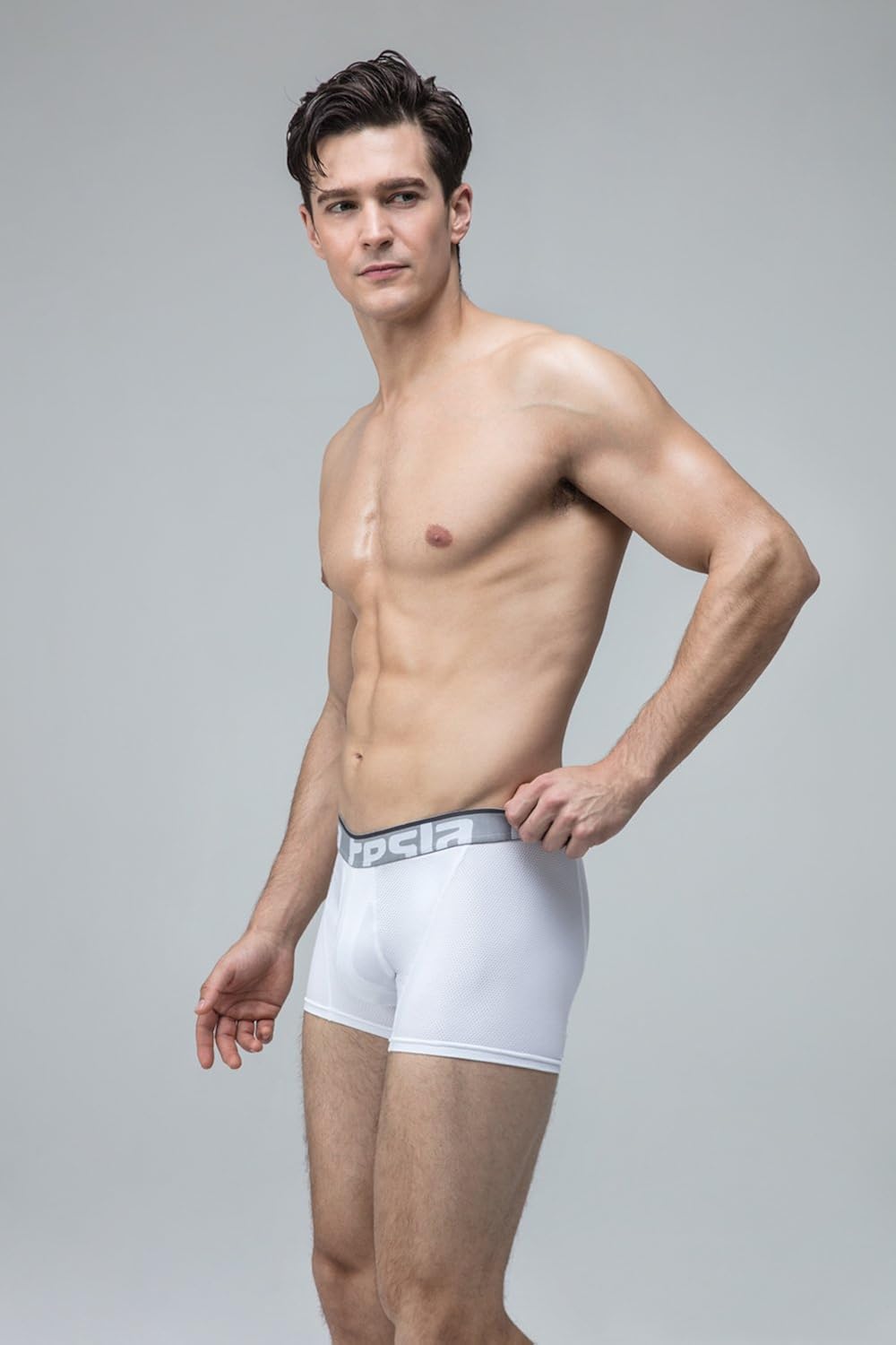 TSLA Men's (Pack of 2, 3) Relaxed Stretch 9 inches Cool Dry Brief Mesh Underwear Trunk: Clothing
