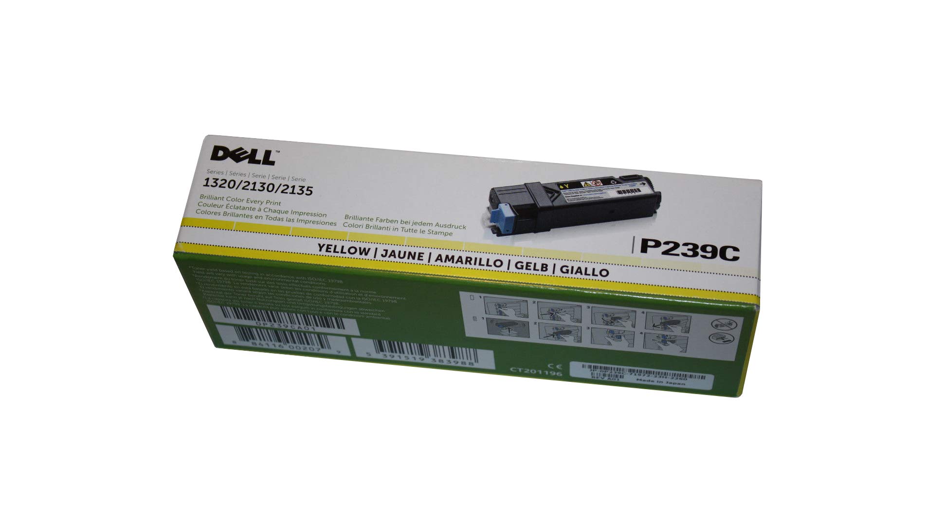 Dell 2130, 2135, 1320c Yellow Standard Toner - 10,000 Pages