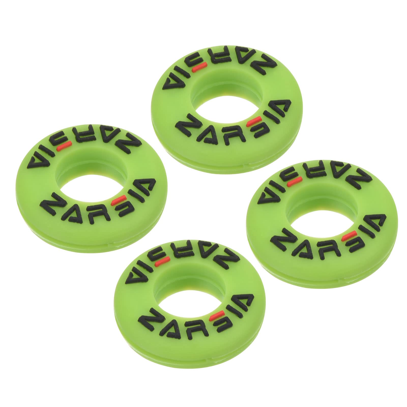 PATIKIL Tennis Vibration Dampener, 4 Pack Round-shaped Silicone Shock Absorber Racket String Damping for Tennis Racquet, Green