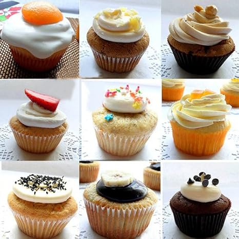 Amazon 私の家族 ミニかわいい黄色紙のベーキング カップ ケーキ チョコレート金型 100 個入 ベーキングカップ オンライン通販