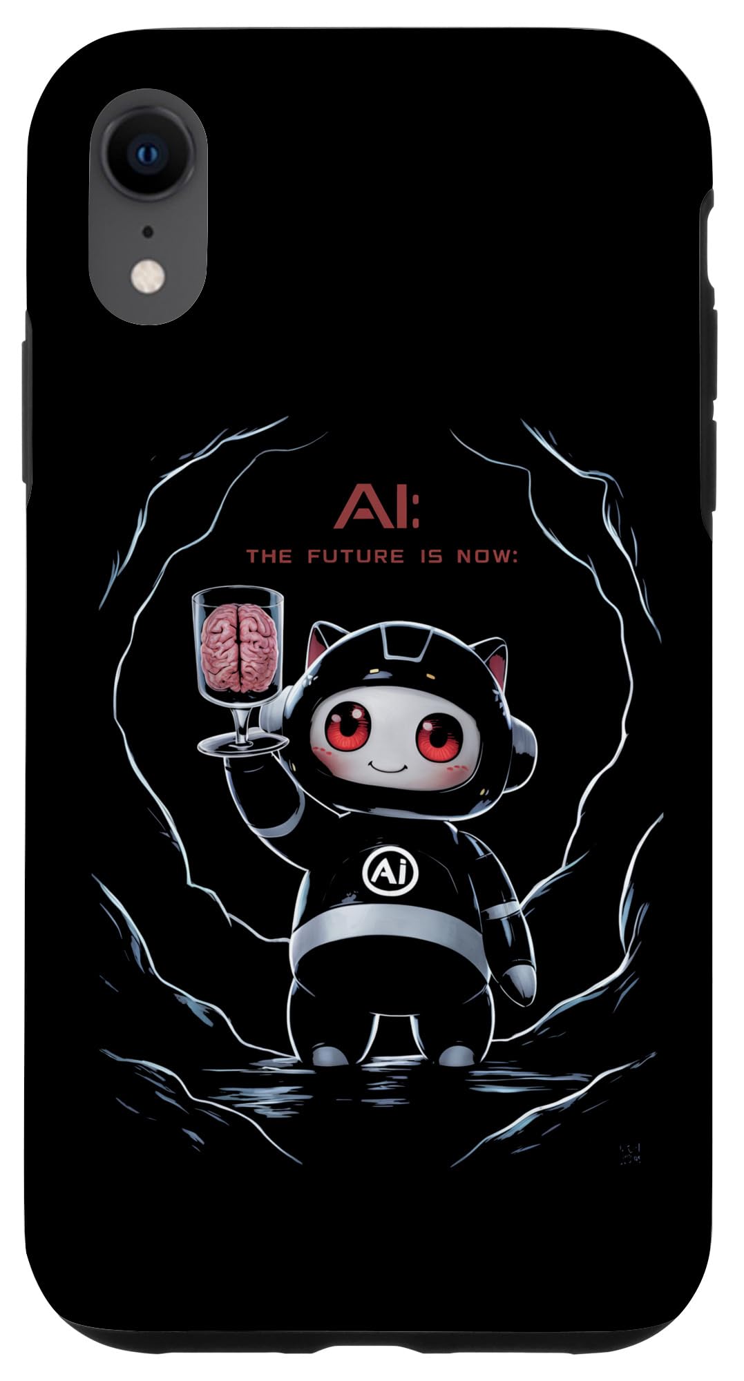 iPhone XR AI: The Future Is Now - Anime Robot with Human Brain Design Case