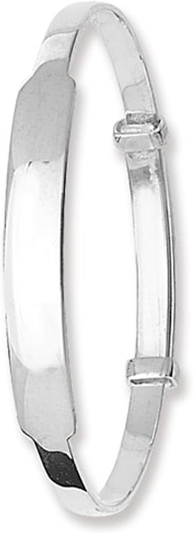 Solid Sterling Silver 925 Expanding Baby I.D. Bangle 3mm