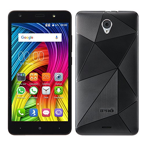 IPRO i9556 Unlocked Smartphone 5.5" Touchscreen 1GB RAM 8GB ROM Dual SIM (Standard + Micro) Dual Camera (0.3MP+2MP) 2800mAh Removable Battery 3G WCDMA No Contract Phone for Latin America (Black)