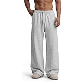 COOLGYM Mens Baggy Sweatpants Wide Leg Lounge Pants Deep Pockets Open Bottom Elastic Drawstring Air Layer No Wrinkle Joggers