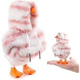 linastu 7 inch Desk Goose Outfits, Mini Desk Goose Clothes (Pink Tiger) | Desk Goose Outfits with Adjustable Drawstring, Cute Goose Accessories for Holiday Outfits, Office Desk, Home Decor, Gifts