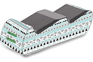 MightySkins Skin Compatible with Fosmon Xbox Controller Charger - Turquoise Tribal | Protective, Durable, and Unique Vinyl De