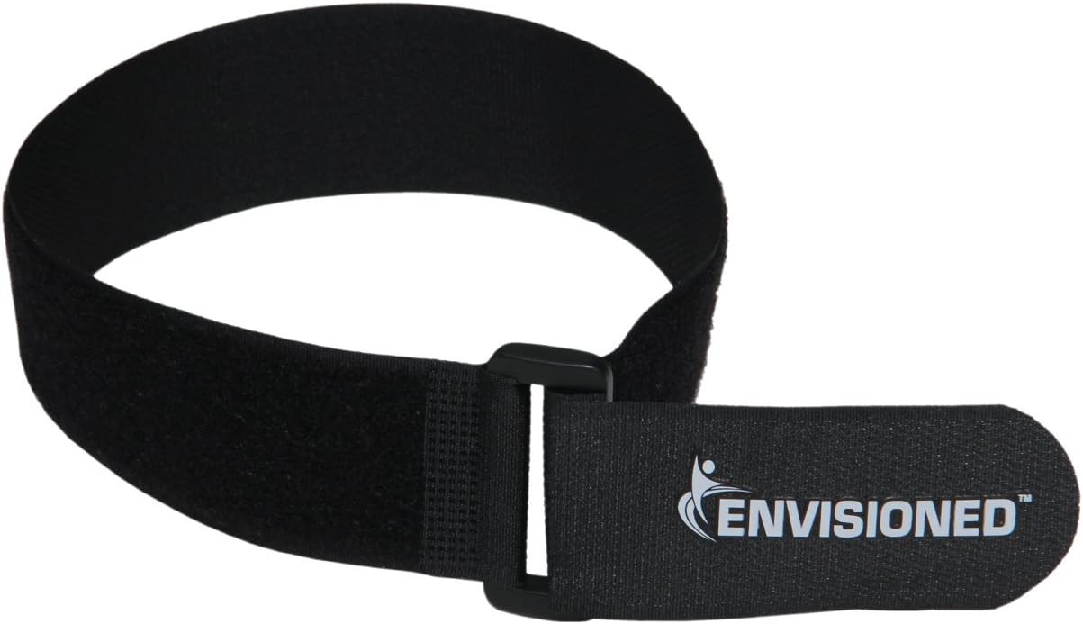 Reusable Cinch Straps 2" x 20" - 6 Pack, Multipurpose Strong Gripping, Quality Hook and Loop Securing Straps (Black)
