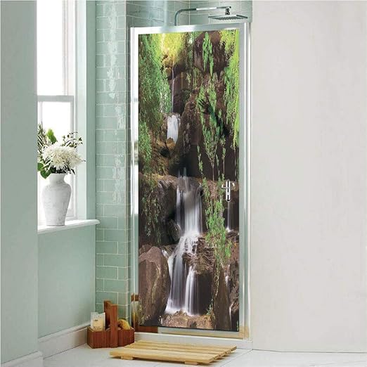 Amazon Com Waterfall Decor 3d No Glue Static Decorative Privacy