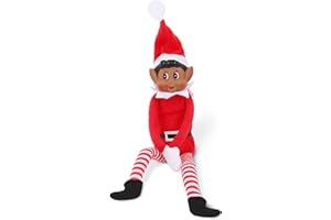 ELVES BEHAVIN' BADLY Christmas Elf Behaving Badly Plush Toy | Novelty Long Bendy Naughty Boy Christmas Elves Doll | 12 Inches (Brown Elf)