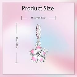 Alstade Pink Cherry Blossom Charm 925 Sterling