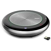 Yealink CP700 Bluetooth Speakerphone with Dongle Teams Certified, Portable Conference Speaker and Microphone for Meeting, Softphone, Unified Communications Platforms,360° Voice Pickup,9H Talk Time
