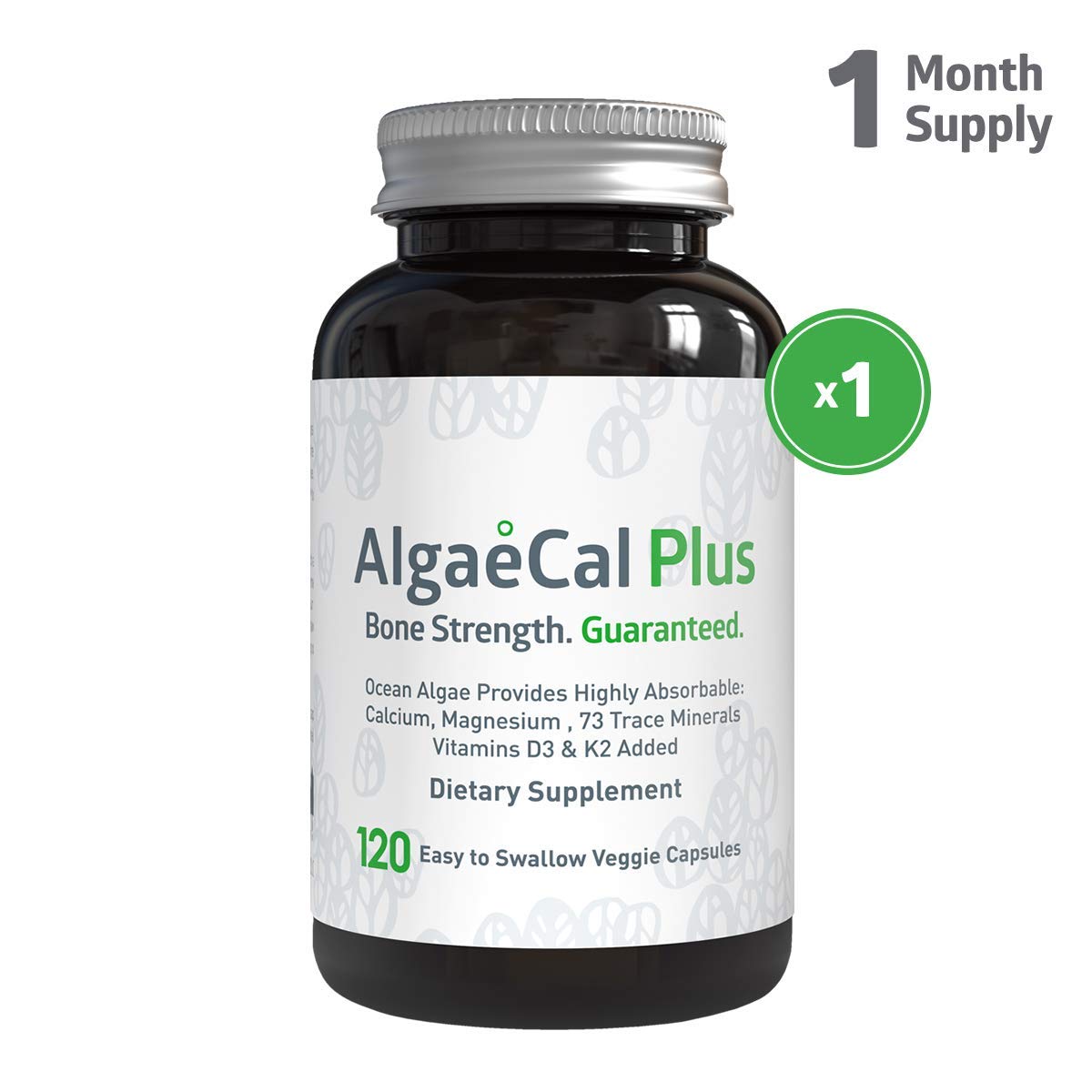AlgaeCal Plus PlantBased Calcium Supplement with Magnesium, Boron