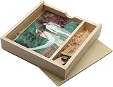 LXSINO 32GB USB 3.0 Maple Wood Flash Drive "Mr & Mrs" Gift Box Wedding Couple view 3
