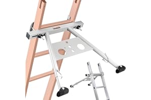 VEVOR Ladder Stabilizer, Adjustable Feet Extension Ladder Standoff, Heavy Duty Wall Ladder Accessories for Roof Gutter, Easy 
