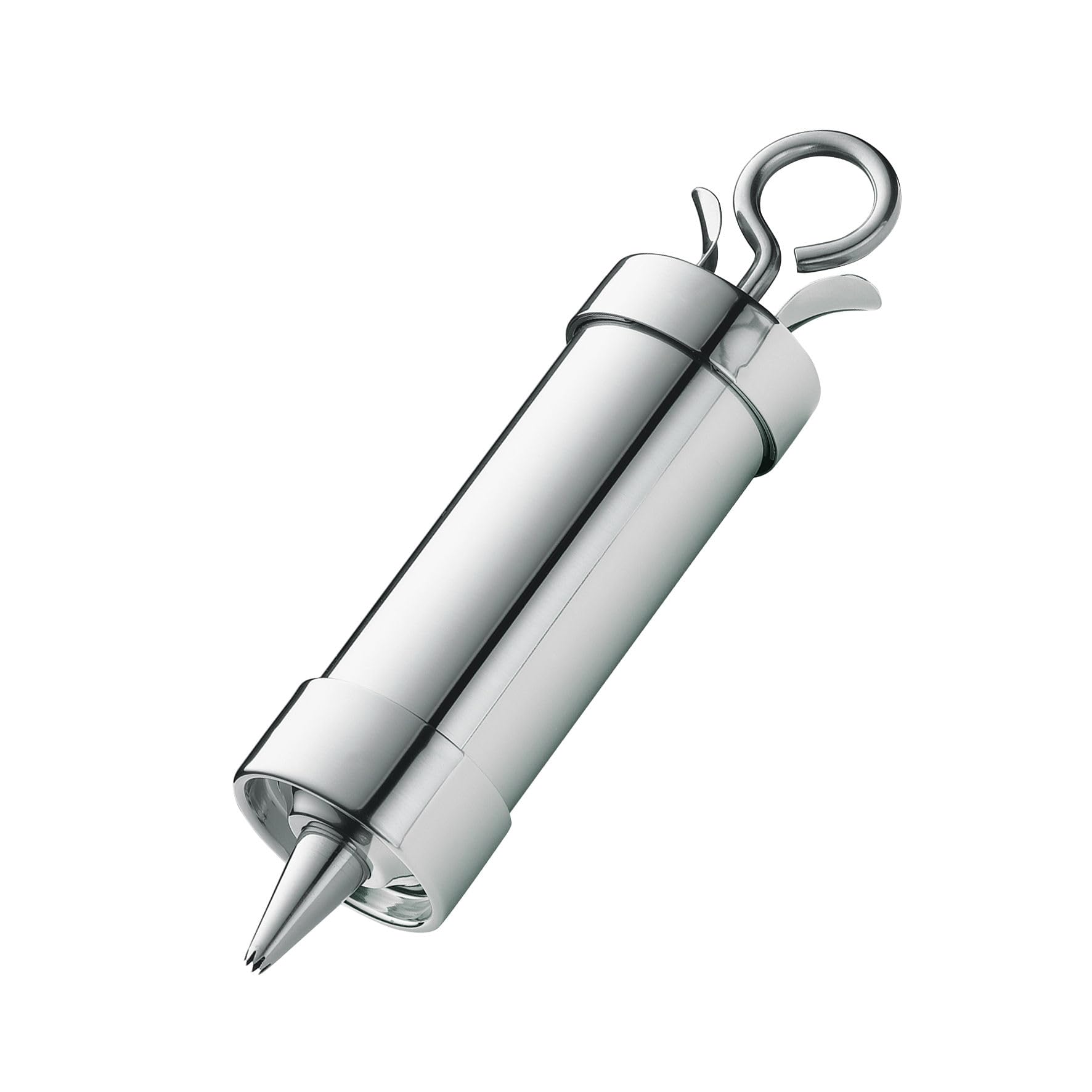 Küchenprofi 0805602800 Piping Syringe Professional 24 cm with 7 Nozzles Stainless Steel with Bayonet Closure 200 ml Capacity, Silver