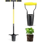 Jardineer 2PCS Bulb Planter Tools Set, Long Handle Garden Transplanter and Small Bulb Planting Tool with Deep Marker, Ideal for Planting Bulbs, Seedlings, Flowers &amp; Vegetables