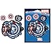 Captain America with American Star Red White Blue Shield Marvel Comics Avengers Assemble Movie Auto Car Truck SUV Vehicle Garage Home Office Wall Decal Sticker - 4pc Stick Onz
