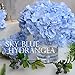Luyue Silk Hydrangea Heads Artificial Decoration Flowers Garden Floral Decor,Pack of 10 (Sky Blue)
