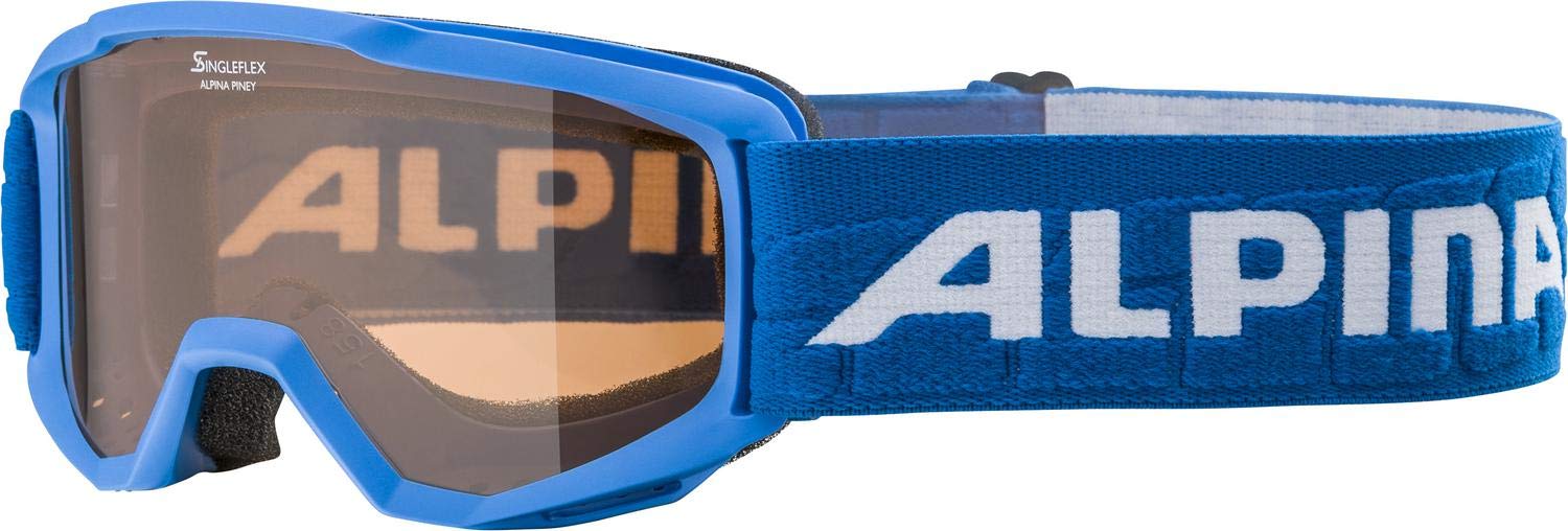 ALPINA Unisex - Children, PINEY ski goggles, blue, One Size