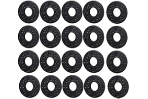 Changyeah 20 Pieces Guitar Strap Locks, Rubber Strap Locks Black Guitar Strap Blocks Rubber Strap Locks Guitar Protector for 