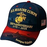 250th Anniversary Army Hat,Embroidered Tribute Veterans Hat History from Cap for Honoring Our Military Heroes