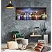 sechars - New York City Wall Art Manhattan Skyline Panorama on Cloudy Night Picture Giclee Art Print Modern Home Office Wall Decoration