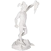 Design Toscano Perseus Beheading Medusa Greek Gods Statue, 12 Inch, White,WU72918