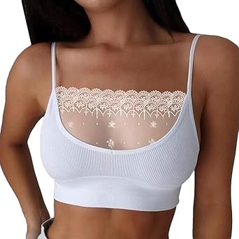 white lace bralette crop top