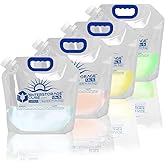 WaterStorageCube Premium Collapsible Water Container Bag, BPA Free Food Grade Clear Plastic Storage Jug for Camping Hiking Backpack Emergency, No-Leak Freezable Foldable Water Bottle 1.3/2.6 Gallon