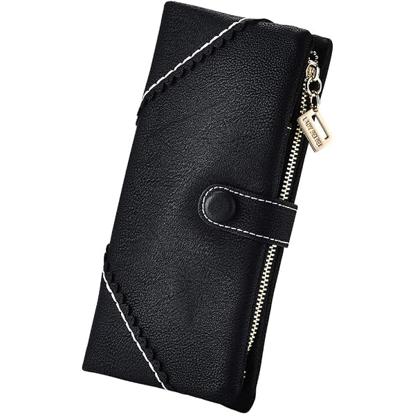 AFPANQZ Women's RFID Clutch Wallet - Tri-Fold With Phone Holder, Card Slots & Zipper Pocket - View #3