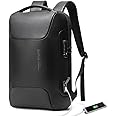 BANGE Genuine Leather Laptop Backpack Fits 15.6 Inch,Anti Theft Business Back Pack with TSA Lock, Office Work Backpack with USB3.0 Charging Port for Men and Women…