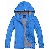 Jingle Bongala Boys Girls Lightweight Breathable Raincoat Waterproof Hooded Rain Jacket Windbreaker Easy to Fold
