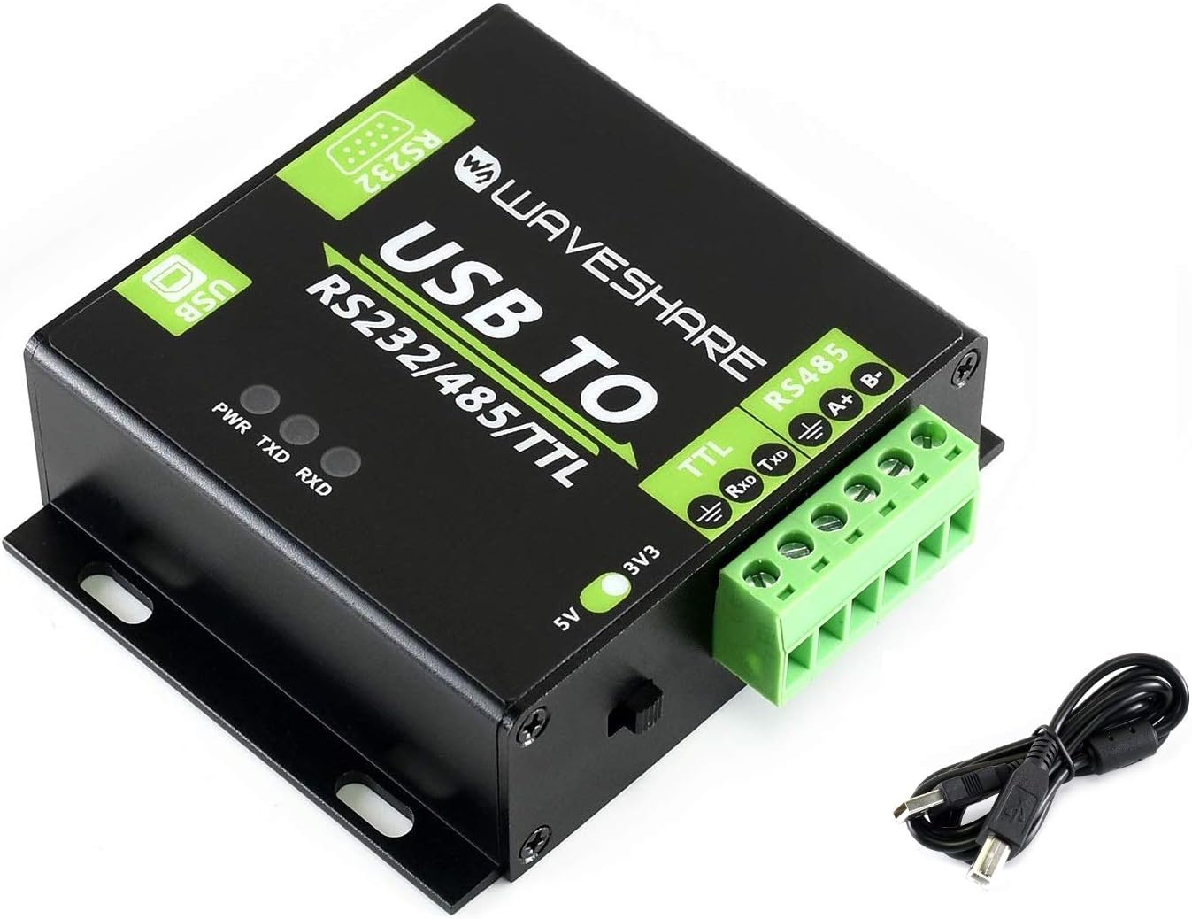 Waveshare USB to RS232/RS485/TTL Interface Converter Industrial Isolated Converter with Original FT232RL Inside - Image 3