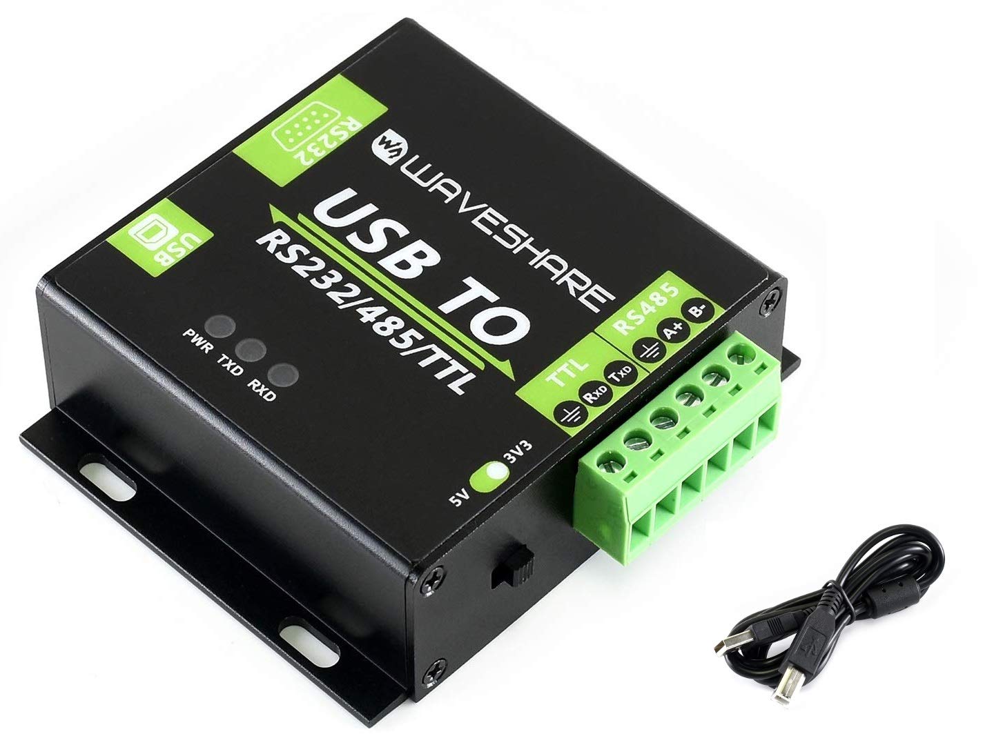 USB naar RS232/RS485/TTL Interface Converter Industrial Geïsoleerde Converter met Originele FT232RL Inside, 300-921600bps Baudrate Onboard Power Isolatie, ADI magnetische isolatie