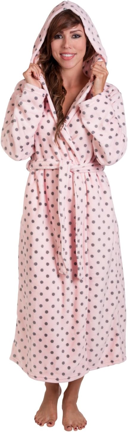 Hoodie Robe Plush Hooded Robe Spa Bathrobe Hoody Robe Long Robe Plus Size Avail.