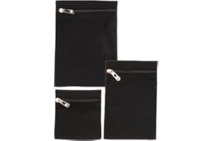 SM SunniMix 3X Sew in Side Pocket with Zipper Travel Security Pocket Canvas Easy Installation Clothes Inner Pockets for Hoodi