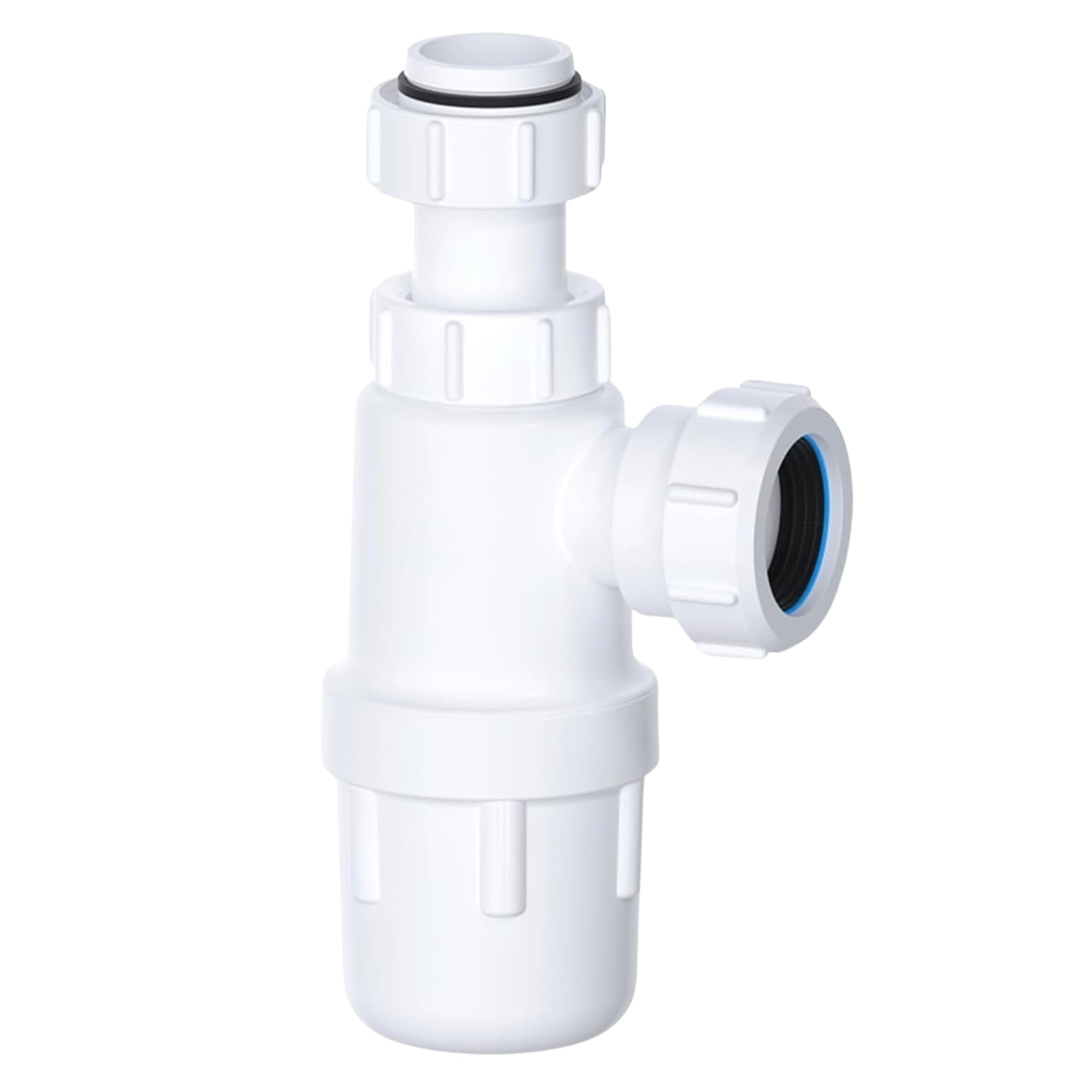 PlumbEZ Telescopic Adjustable Bottle Trap with Anti-Slip Ring - 32mm (1.1/4') BS EN 274-1 Compliant Sink Waste Kit and Urinal Bottle Sink Trap