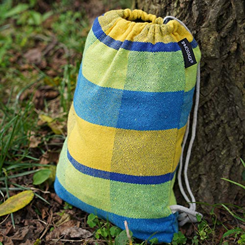 INNO STAGE HappyPicnic Doppel brasilianische breite Hängematte Baumwollstoff Reise Camping Hängematte mit 2 Personen für… – Bild 4