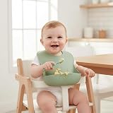 PandaEar 3 Pack Thick Silicone Baby Bibs Waterproof Adjustable Wide Pocket view 7