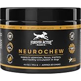 NeuroChew Senior Dog Supplement for Brain &amp; Gut Health - Cognitive Support Chews, Made in USA - Maximize Healthy Years with Your Dog - 80 Chews