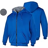 VENDACE Hi Vis Hoodie for Men Sherpa Fleece Lined Safety Sweatshirt Fleece Hoodie Zipper Construction Work Jacket Sweater