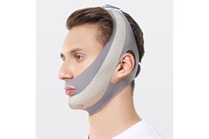 Beauty shaping sleep facial mask, double chin decompressor, reusable male face anti wrinkle band