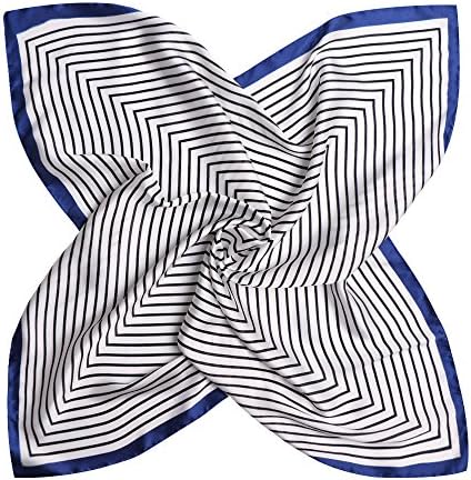 Coloris Edition Fashion Scarf for Women Silk Satin Large Square Head Hair Scarf Lightweight 27.5 x 27.5 Inch