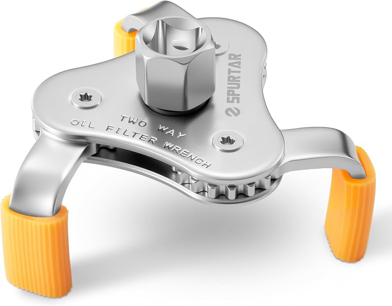 Spurtar 3 Jaw Oil Filter Wrench 68-104mm with Protective Sleeves