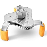 Spurtar 3-Jaw Oil Filter Wrench Adjustable 2-11/16" to 4-1/16" 68mm-104mm | Oil Filter Removal Tool with Removable Protective Sleeves for Car, SUV &amp; Truck