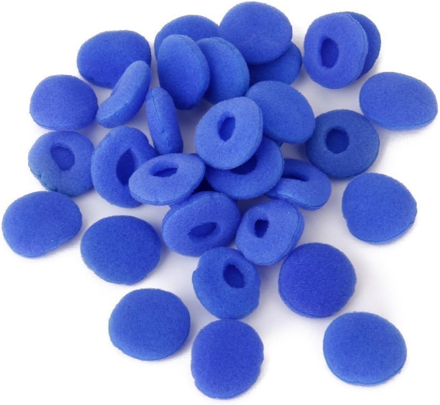 FREEDALE 12 Pack Foam Earbud Earpad Ear Bud Pad Replacement Sponge Covers for Earphone, MP3 MP4 Ipod Iphone Itouch Ipad Headsets (blue)