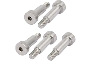 uxcell uxcell304 Stainless Steel Hex Socket Shoulder Bolt 10mm Shoulder Dia 25mm Shoulder Length M8 Thread 5pcs